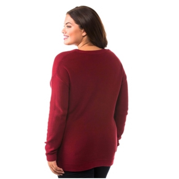 All @ Once Plus Size Tie Up Sweater Size 1X - Picture 2 of 8
